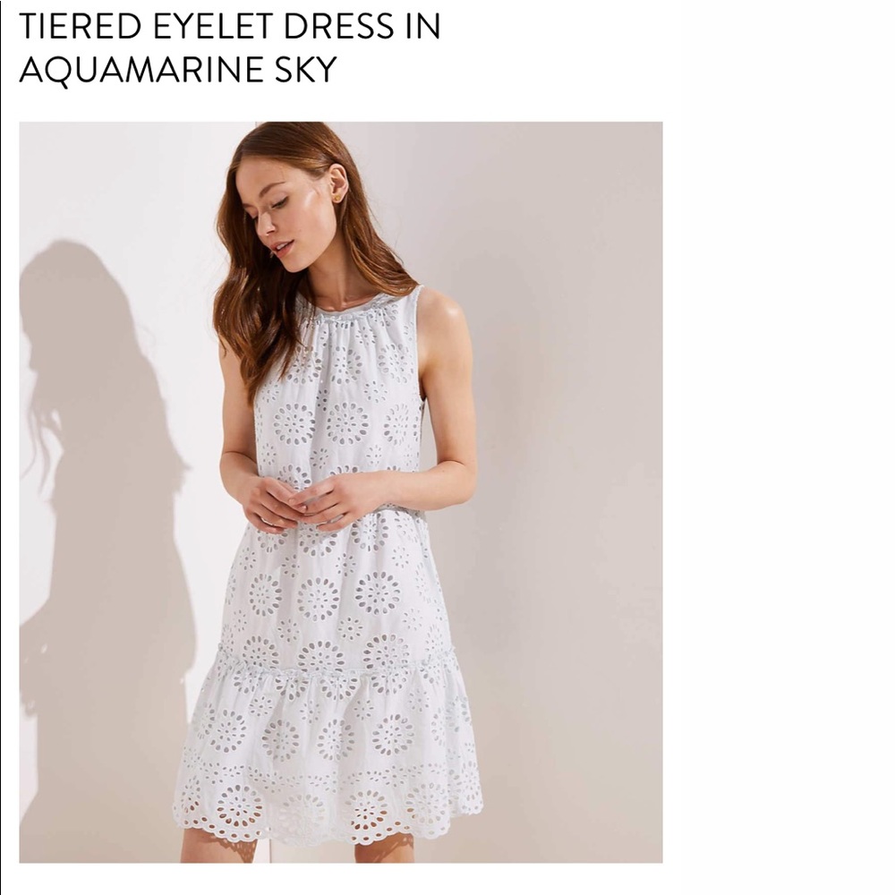 Loft Tiered Eyelet Dress